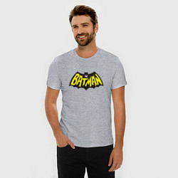 Футболка slim-fit Batman old classic, цвет: меланж — фото 2