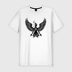 Футболка slim-fit Зимний ангел, цвет: белый