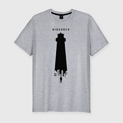 Мужская slim-футболка Биошок маяк