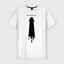 Футболка slim-fit Биошок маяк, цвет: белый