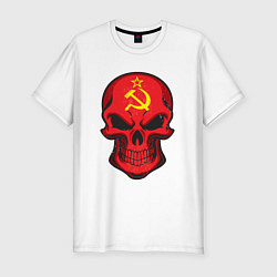 Футболка slim-fit Череп СССР, цвет: белый