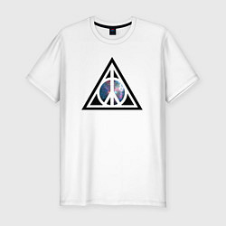 Мужская slim-футболка Peace space