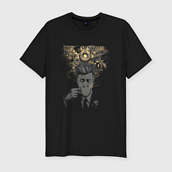 Мужская slim-футболка Кофе Линча