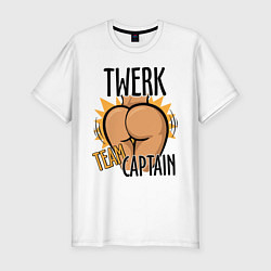 Футболка slim-fit Twerk Team Captain, цвет: белый