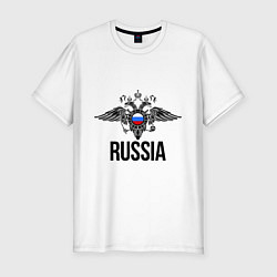 Футболка slim-fit Russia, цвет: белый