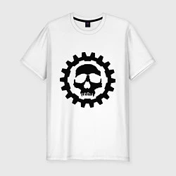 Мужская slim-футболка Череп в стиле стим панк