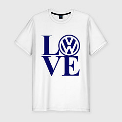 Мужская slim-футболка Volkswagen love