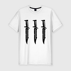 Мужская slim-футболка Три ножа