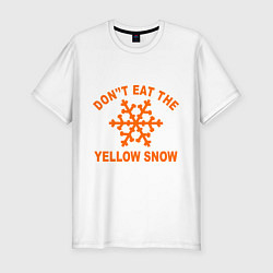 Футболка slim-fit Dont eat the yelow snow, цвет: белый