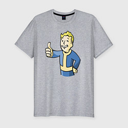Футболка slim-fit Fallout vault boy, цвет: меланж