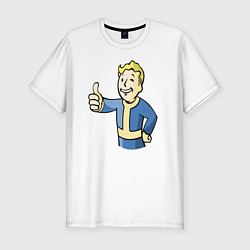 Мужская slim-футболка Fallout vault boy