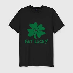 Мужская slim-футболка Get lucky