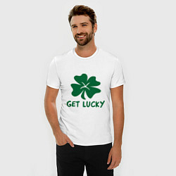 Футболка slim-fit Get lucky, цвет: белый — фото 2