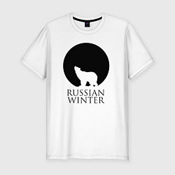 Футболка slim-fit Russian winter, цвет: белый