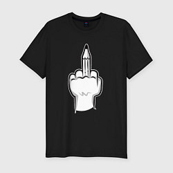 Мужская slim-футболка Fuck pencil