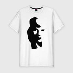 Мужская slim-футболка Саксофонист или девушка