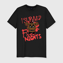 Футболка slim-fit I Survived Five Night, цвет: черный