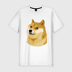 Мужская slim-футболка Doge