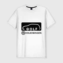 Мужская slim-футболка Фольцваген гольф
