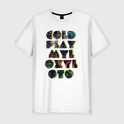 Мужская slim-футболка Coldplay