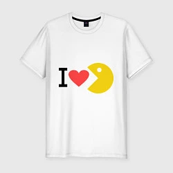 Футболка slim-fit I love Packman, цвет: белый