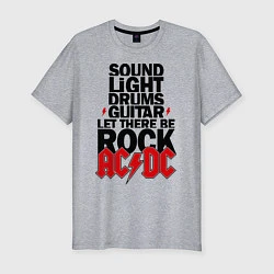 Футболка slim-fit AC/DC Rock, цвет: меланж