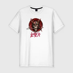 Мужская slim-футболка Slayer skull