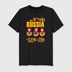 Футболка slim-fit National team Russia, цвет: черный