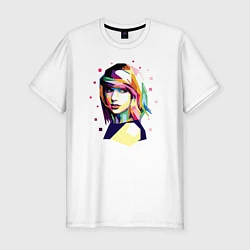 Мужская slim-футболка Taylor Swift Art