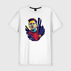 Футболка slim-fit Messi Art, цвет: белый