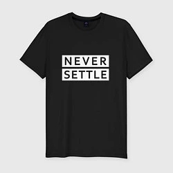 Футболка slim-fit Never Settle, цвет: черный