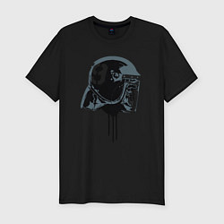 Футболка slim-fit Горилла в шлеме, цвет: черный