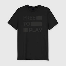 Мужская slim-футболка Free to play