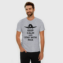 Футболка slim-fit Keep Calm & Stay With Rick, цвет: меланж — фото 2