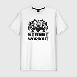 Футболка slim-fit Street workout, цвет: белый