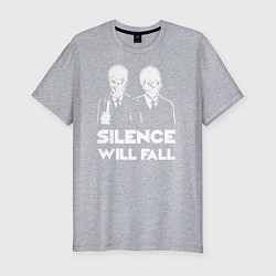 Футболка slim-fit The Silence will fall, цвет: меланж