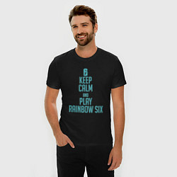 Футболка slim-fit Keep Calm & Play Rainbow Six, цвет: черный — фото 2