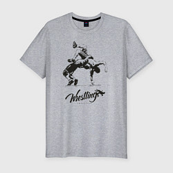 Футболка slim-fit Wrestling, цвет: меланж
