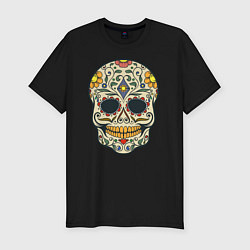 Футболка slim-fit Череп, цвет: черный