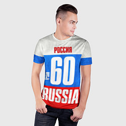 Футболка спортивная мужская Russia: from 60, цвет: 3D-принт — фото 2