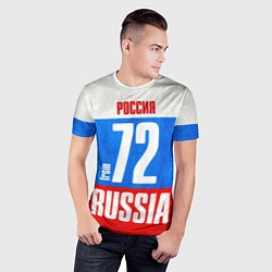 Футболка спортивная мужская Russia: from 72, цвет: 3D-принт — фото 2