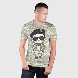 Футболка спортивная мужская Song Joong Ki: Camo, цвет: 3D-принт — фото 2