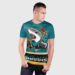 Футболка спортивная мужская San Jose Sharks, цвет: 3D-принт — фото 2