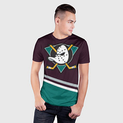 Футболка спортивная мужская Anaheim Ducks, цвет: 3D-принт — фото 2