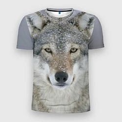 Мужская спорт-футболка Милый волк