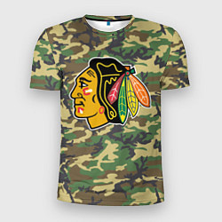 Мужская спорт-футболка Blackhawks Camouflage