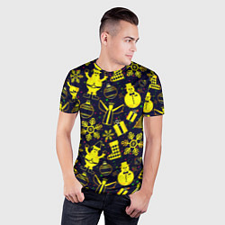 Футболка спортивная мужская Новогодний, цвет: 3D-принт — фото 2