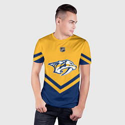 Футболка спортивная мужская NHL: Nashville Predators, цвет: 3D-принт — фото 2