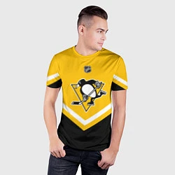 Футболка спортивная мужская NHL: Pittsburgh Penguins, цвет: 3D-принт — фото 2