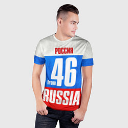 Футболка спортивная мужская Russia: from 46, цвет: 3D-принт — фото 2